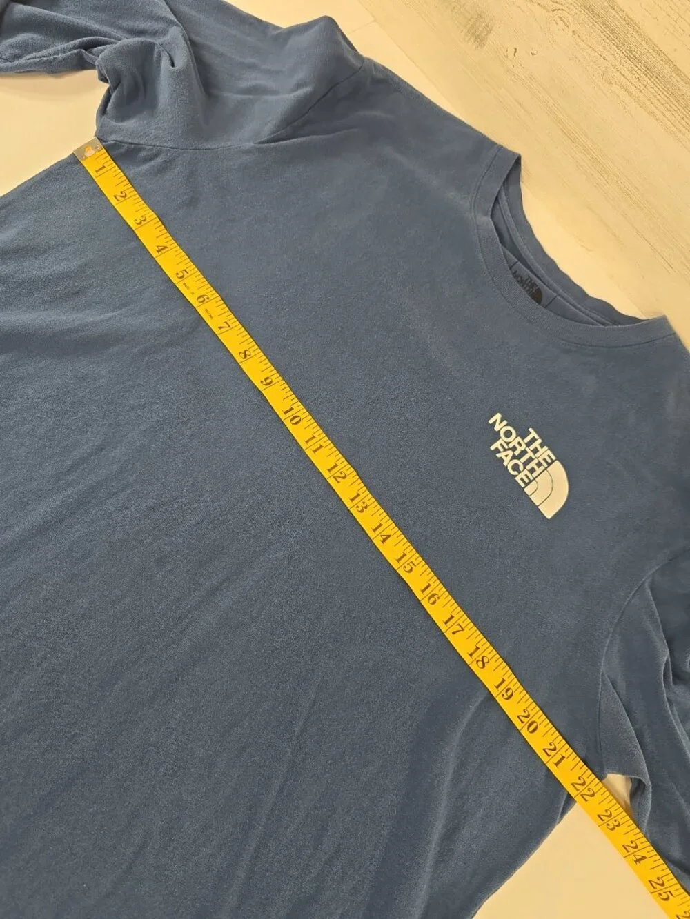 The North Face Blue long sleeve T-Shirt MEN'S SIZE LARGE COTTON -AS-IS- *STAINS*